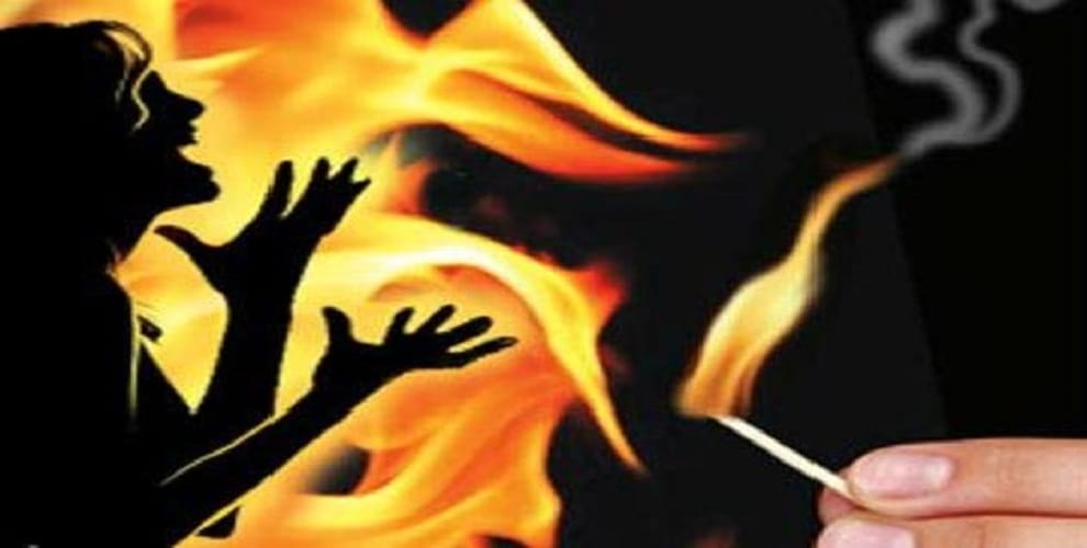The girl got upset and set on fire