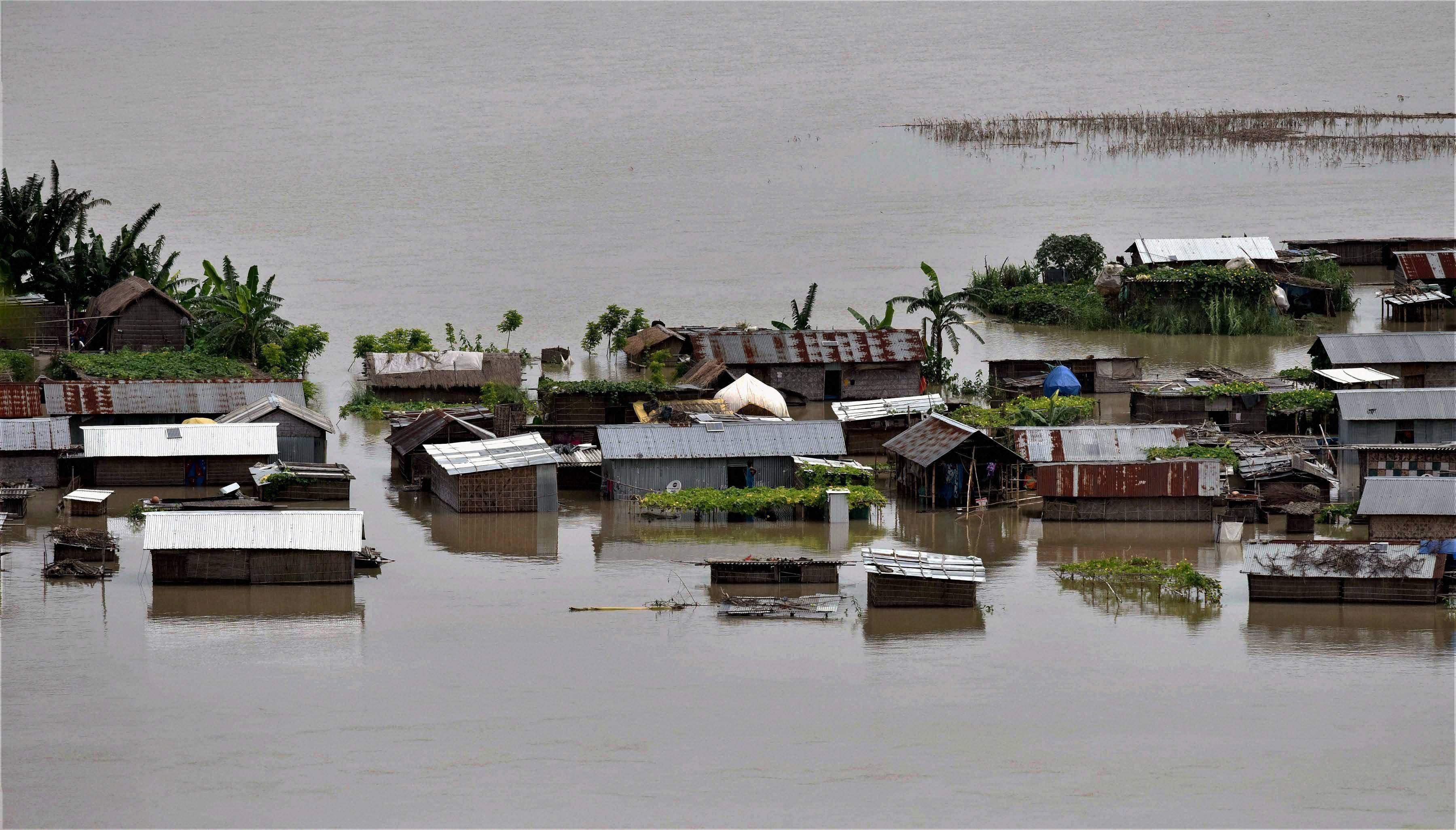 Photos that show the fatal nature Of the floods in assam 