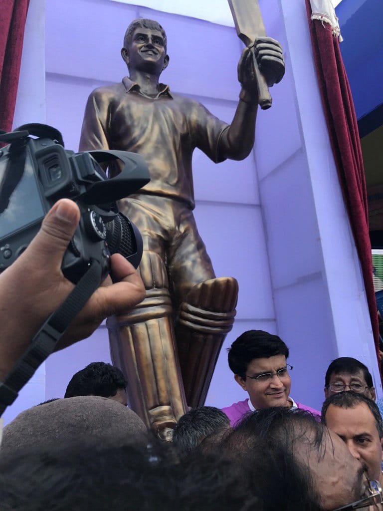 sourav ganguly inaugrates his statue in bengal, siliguri