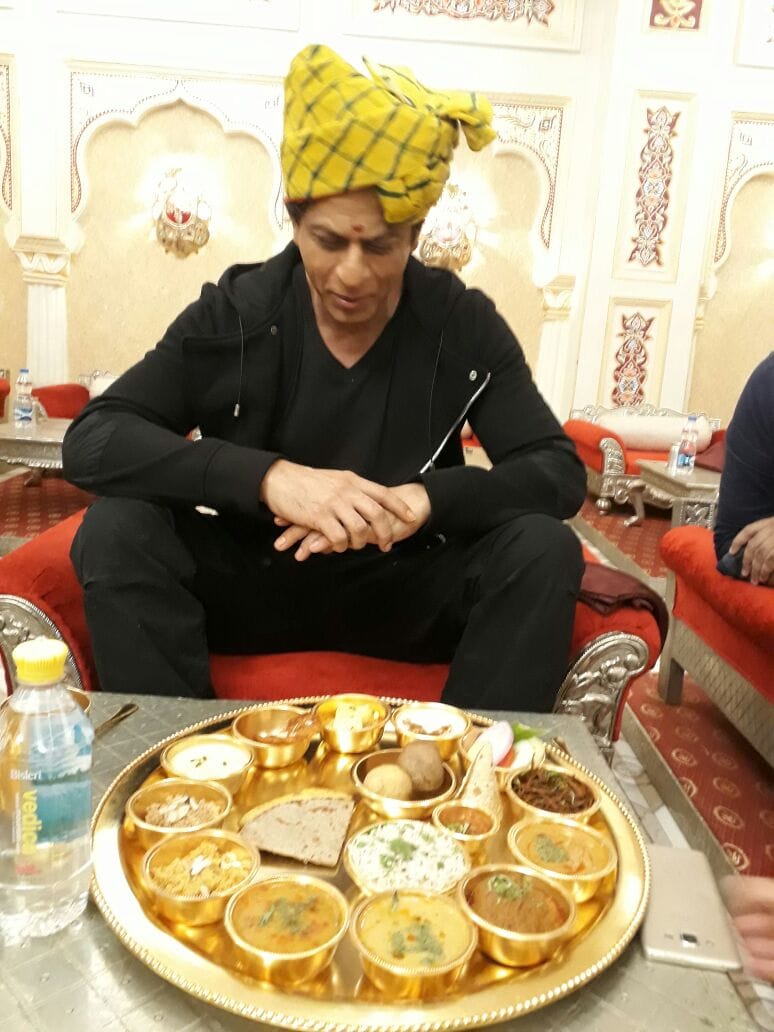 Shah Rukh Khan got to enjoy several Rajasthani delicacies like dal baati chur