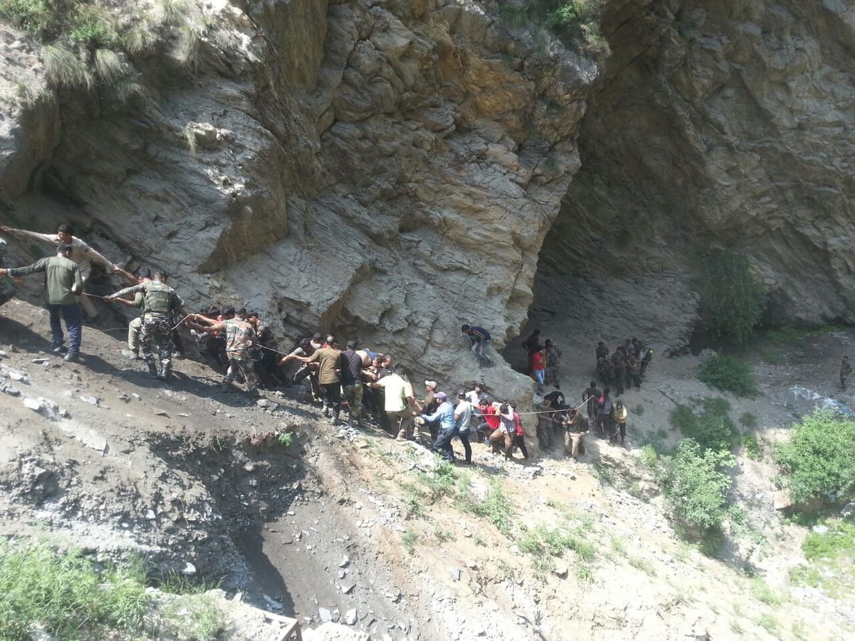 Bus fell into river on Jammu-Srinagar highway
