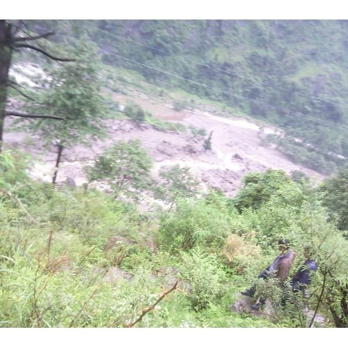 photos of cloudburst in pithoragarh