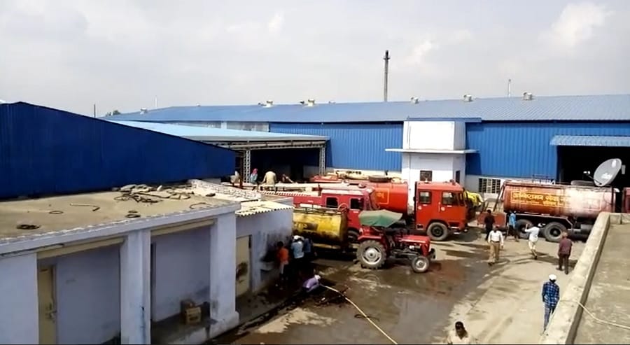 fire broke out at plywood factory in sikar 