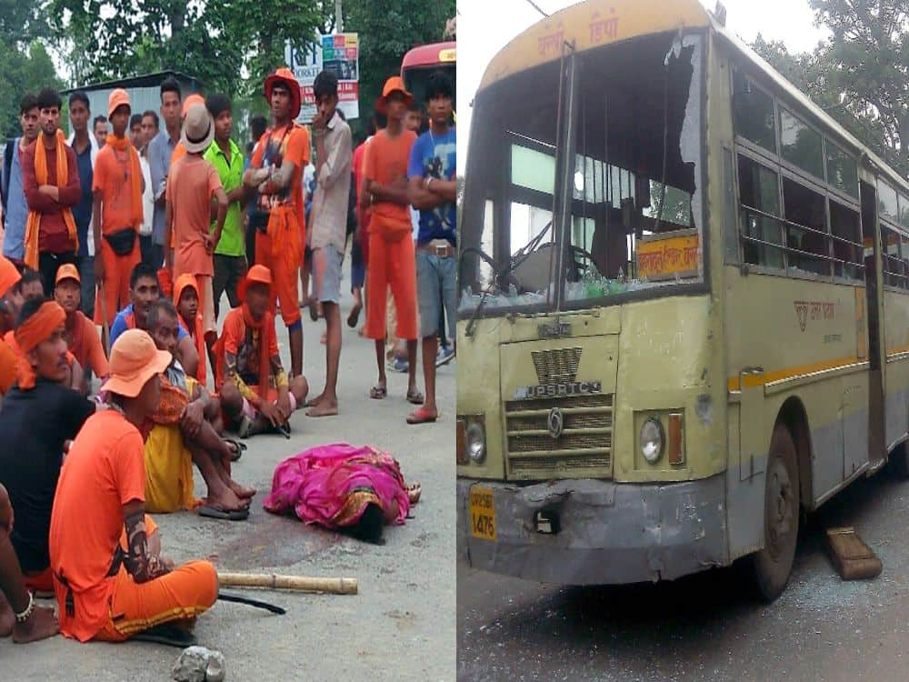 photos of highway jam for women death during kanwar yatra 2017