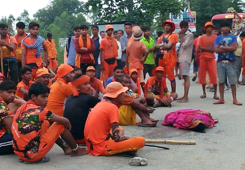 photos of highway jam for women death during kanwar yatra 2017