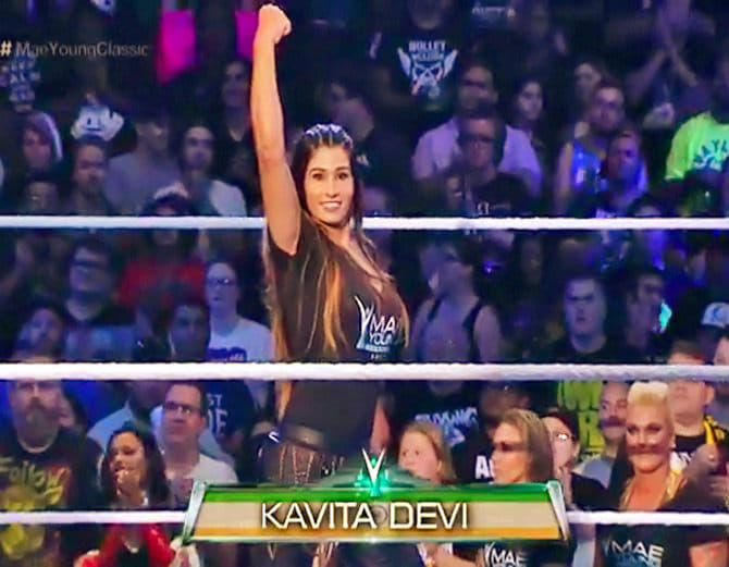 the great khali student wrestler kavita dalal in wwe final