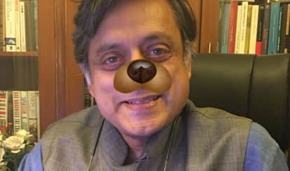 Shashi Tharoor Uploads A Photo With Snapchat Dog Filter after Modi Meme Controversy