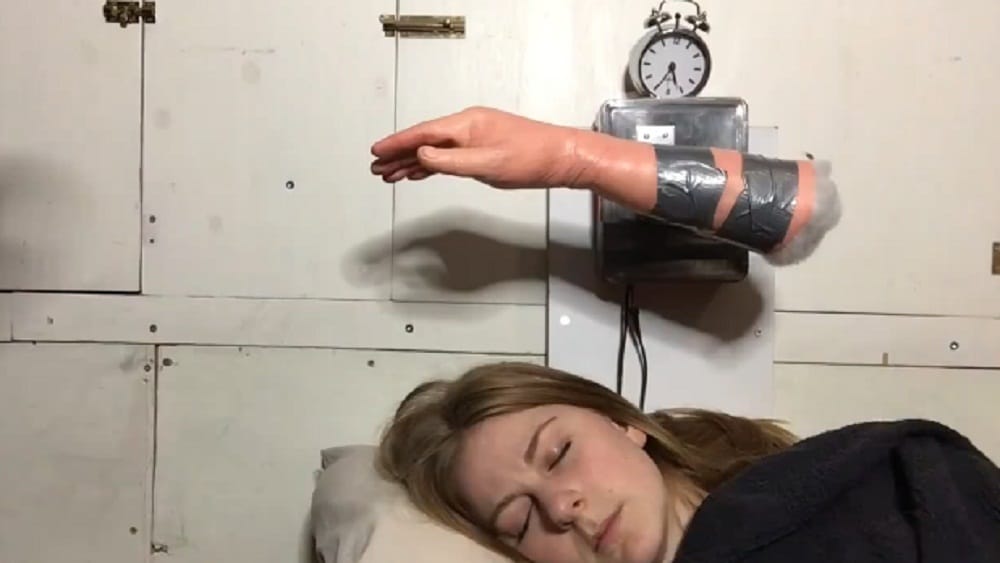 Alarm Clock called The Wake Up Machine by Simone   Giertz will slap your face