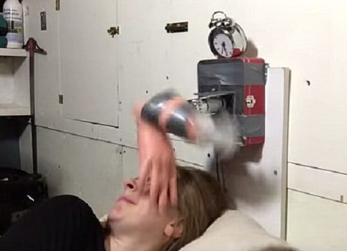 Alarm Clock called The Wake Up Machine by Simone   Giertz will slap your face
