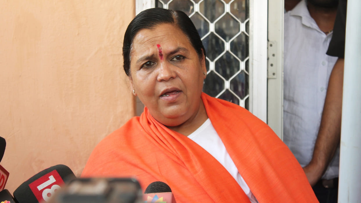 uma bharti  namami gange authority tweets frightened govt