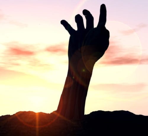 Dead women comes out from grave at Tana Toraja region of South Sulawesi in Indonesia