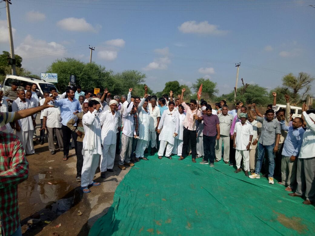 farmer doing protest in sriganganagar and sikar