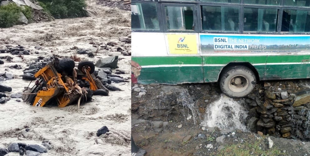 Himachal Pradesh heavy rain cause damage in chamba