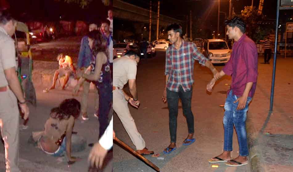 Drunk girls high voltage drama at mg road gurugram arrested