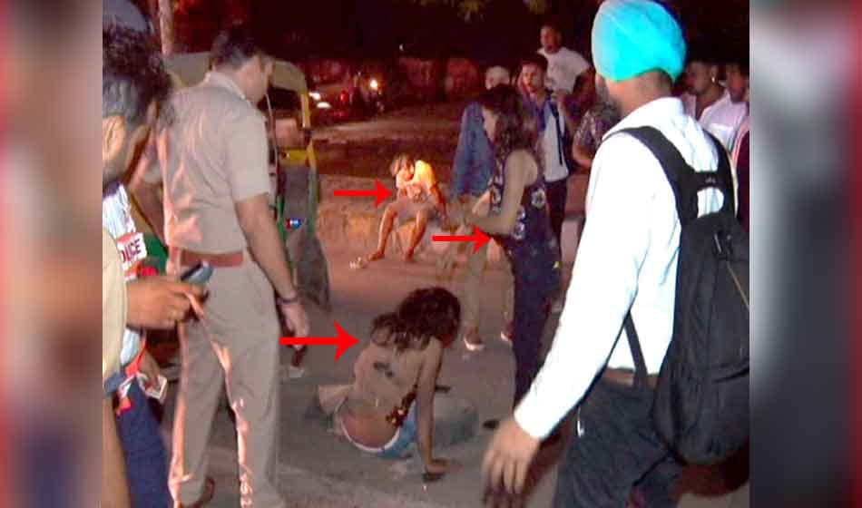 Drunk girls high voltage drama at mg road gurugram arrested