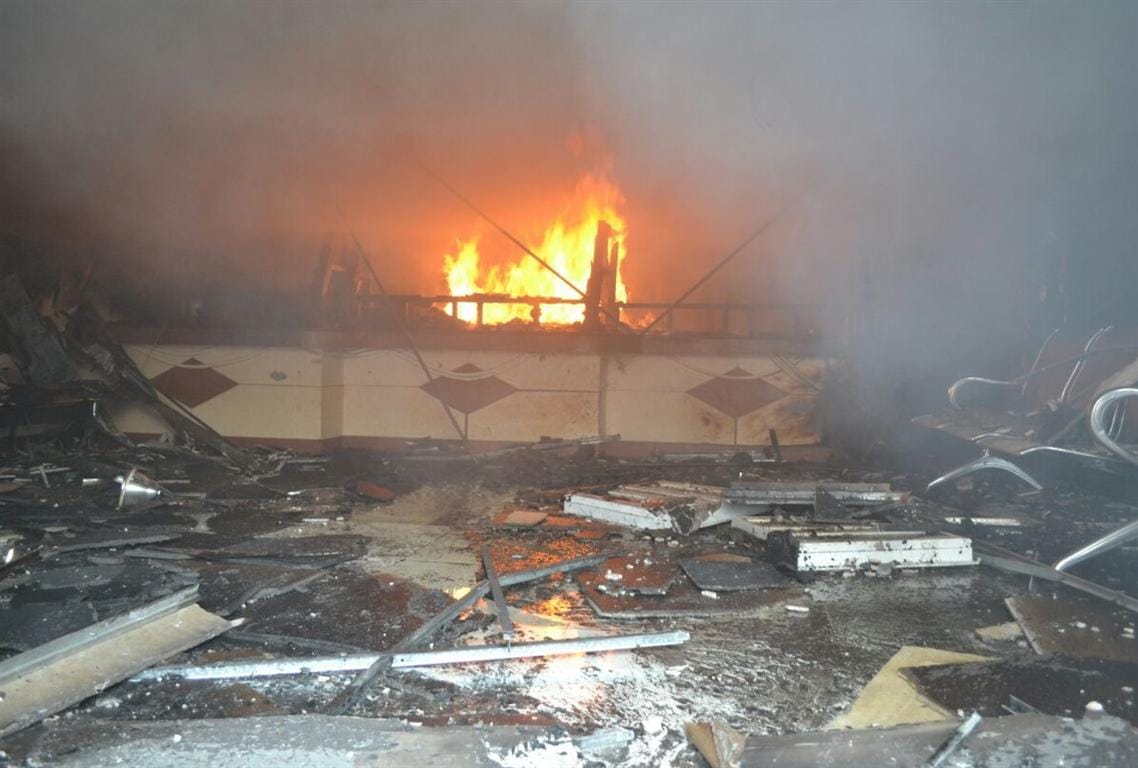 Fire at SBI branch in Hathras