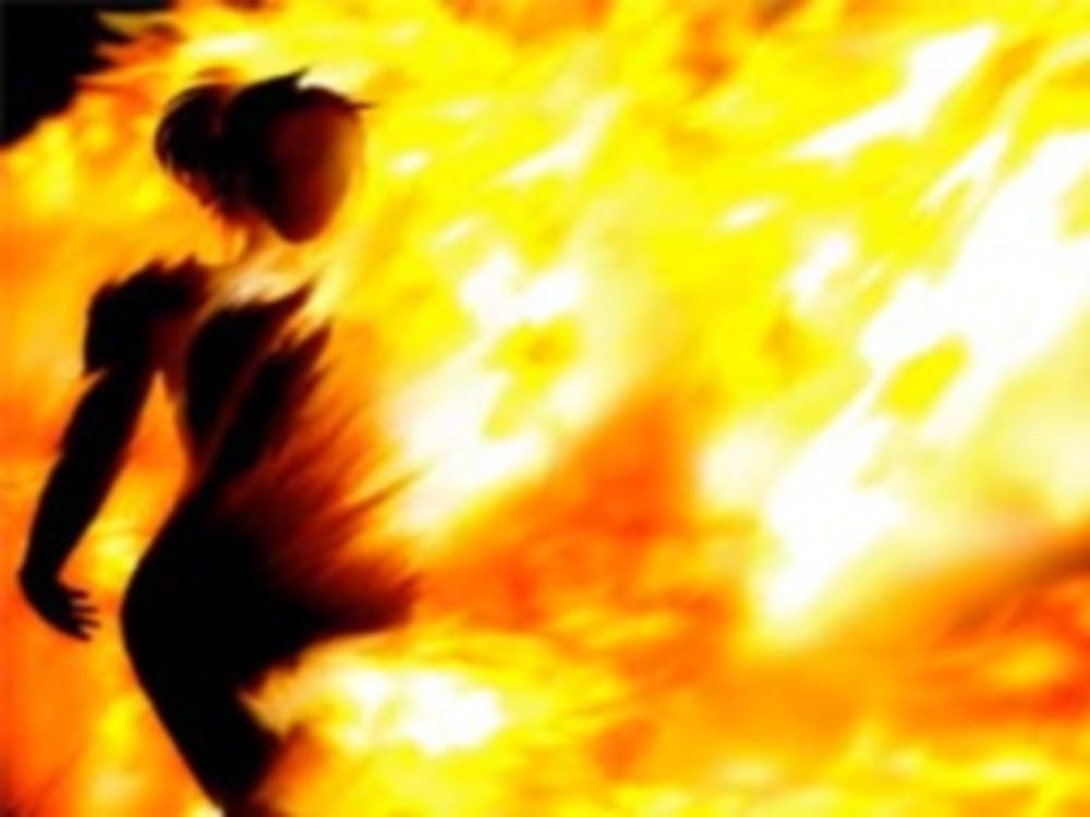 minor girl suicide by fire