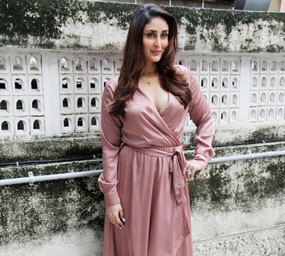 Kareena Kapoor Khan steps out in a lusty dusty pink satin dress