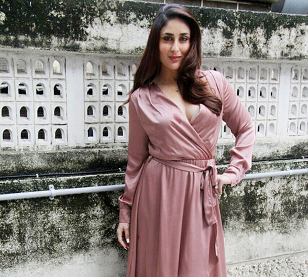 Kareena Kapoor Khan steps out in a lusty dusty pink satin dress