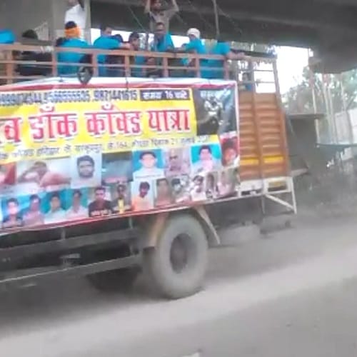 Live Suicide the young man gave a jump under the caravan cart, view Photos