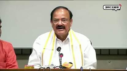 Venkaiyah naidu speaks to the media after filing nomination for vice presidential elections