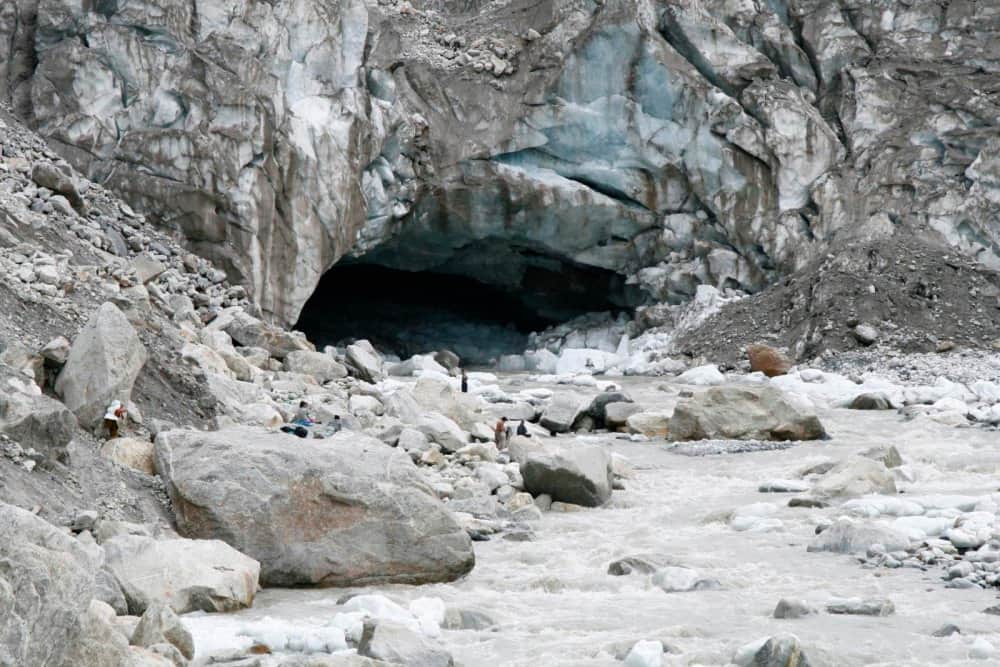 gomukh left side fallen after landslide