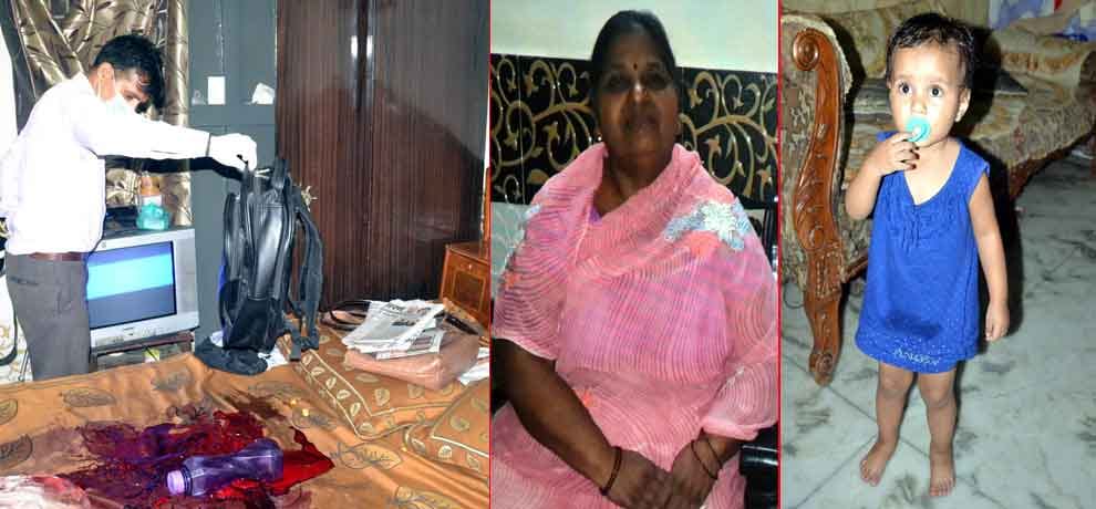 grand mother was brutally killed in front of grand daughter in sahibabad police suspect known one