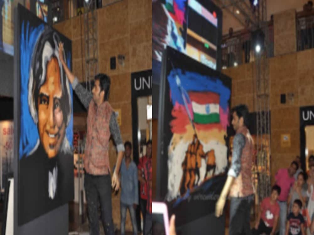 vilas nayak incredible speed painting live performance 