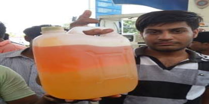 Adulterated petrol sold by a petrol pump of kanpur