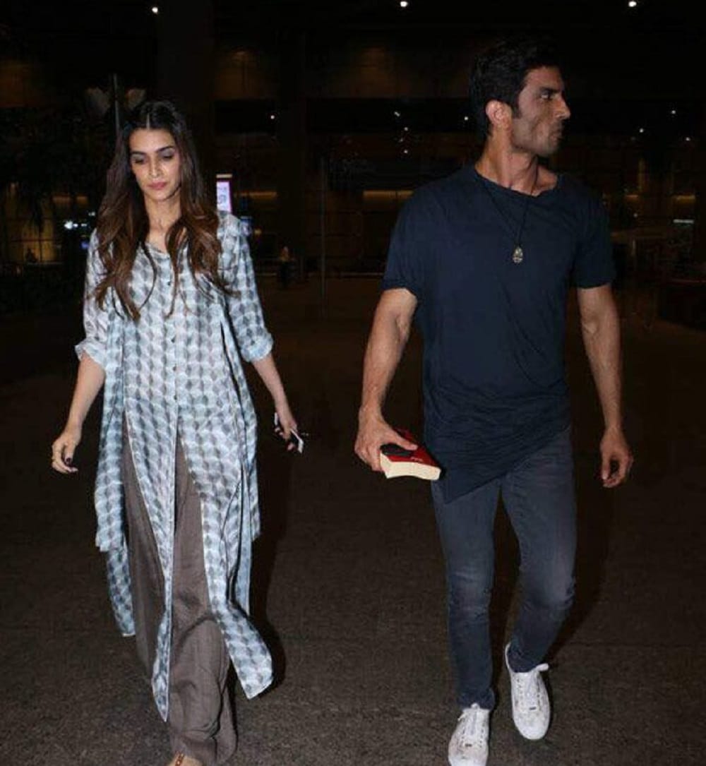 Sushant Singh Rajput acts up for a room next to Kriti Sanon in New york