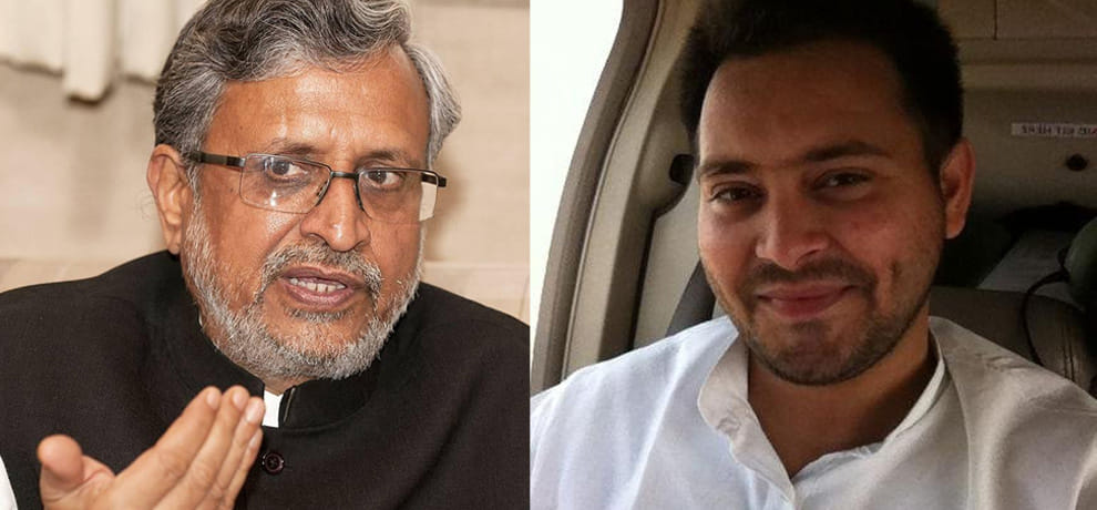  Sushil Modi said on Tejaswi, When he was Minor, he earned 13 assets
