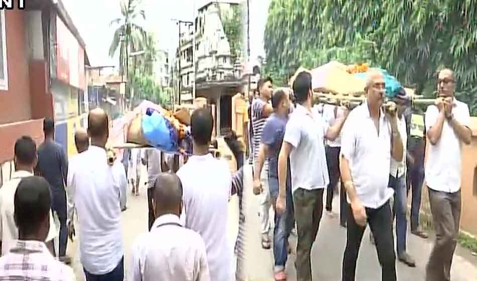 Assamese actress and singer Bidisha Bezbaruah mortal remains being taken for last rites in Guwahati