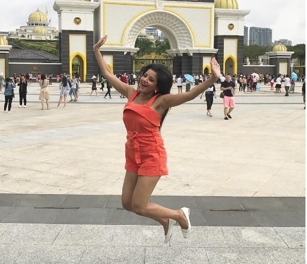 Bhojpuri actress Monalisa on romantic honeymoon with husband Vikrant Singh Rajput in Malaysia