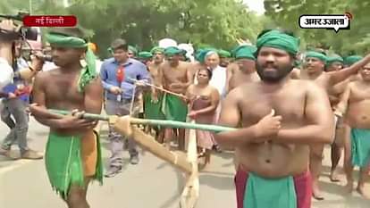 mani shankar ayyar joins protest of tamilnadu farmer at jantar mantar