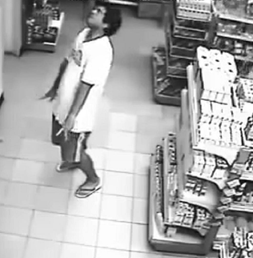 CCTV Footage of man possesd by ghost in a   supermarket