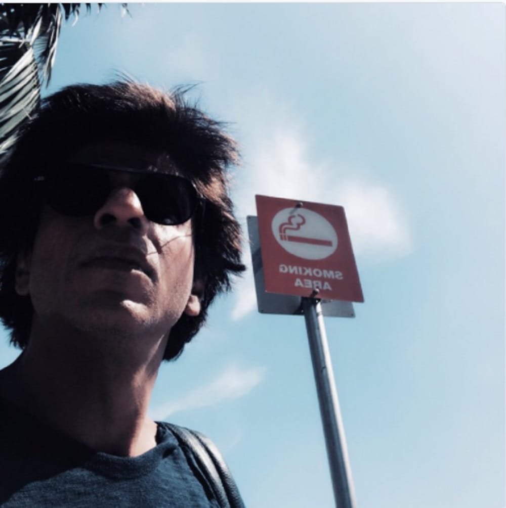 Shah Rukh Khan shares picture from LA, not smoking in sanctioned area