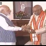 नवनिर्वाचित राष्ट्रपति से मिलने पहुंचे पीएम मोदी