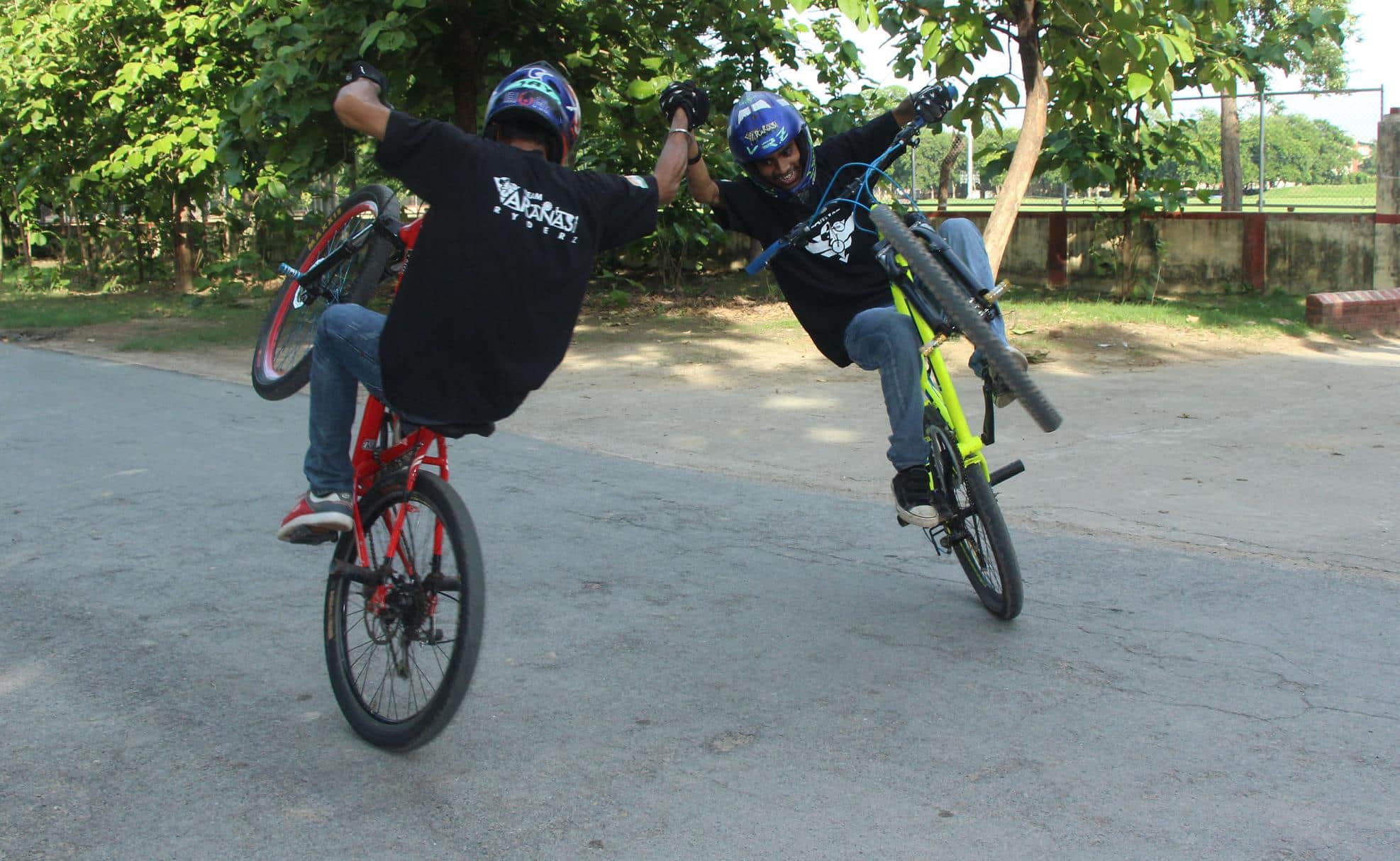 Varanasi riders Bicycling stunts must watch picture 