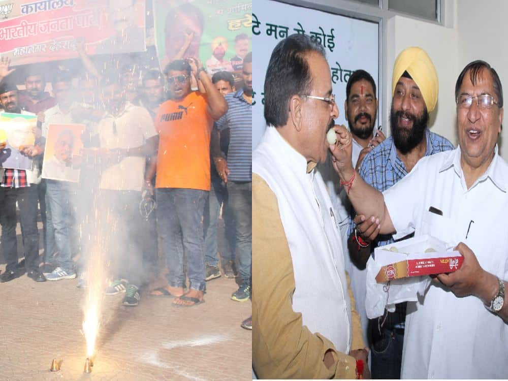 bjp workers celebrate victory of ramnath kovind as president of india 