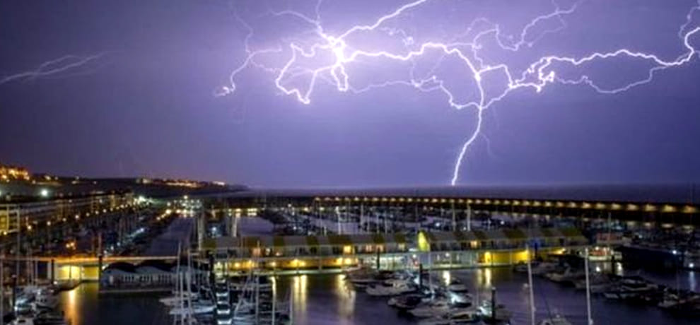 Lightning in britain for all night