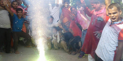 Kovinds village celebrates Holi and Diwali today