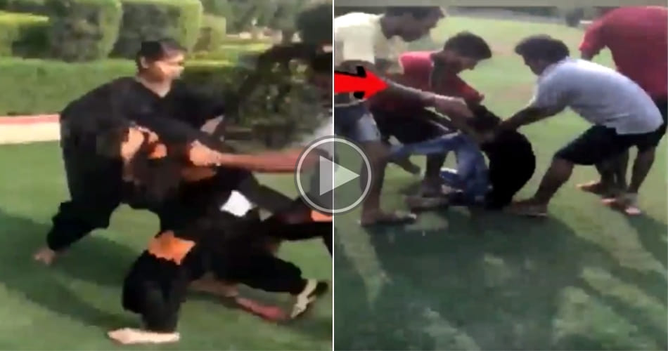 Gang of boys beat up couple for sitting together in park