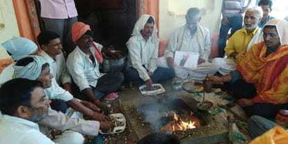 see the photos of a celebration in ramnath kovind village