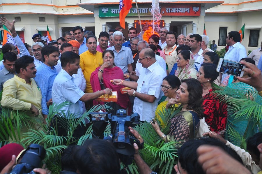 Fireworks at BJP headquarters after becoming President of Kovind