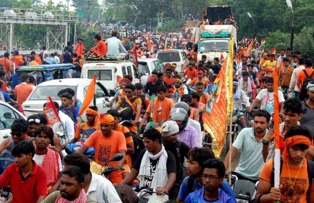 kanwar pilgrims one crore cross in haridwar