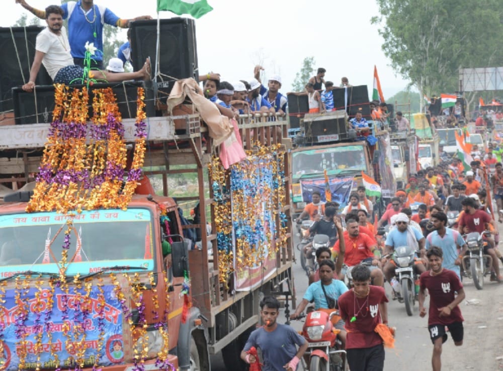 saint protest on dj ban in kanwar yatra