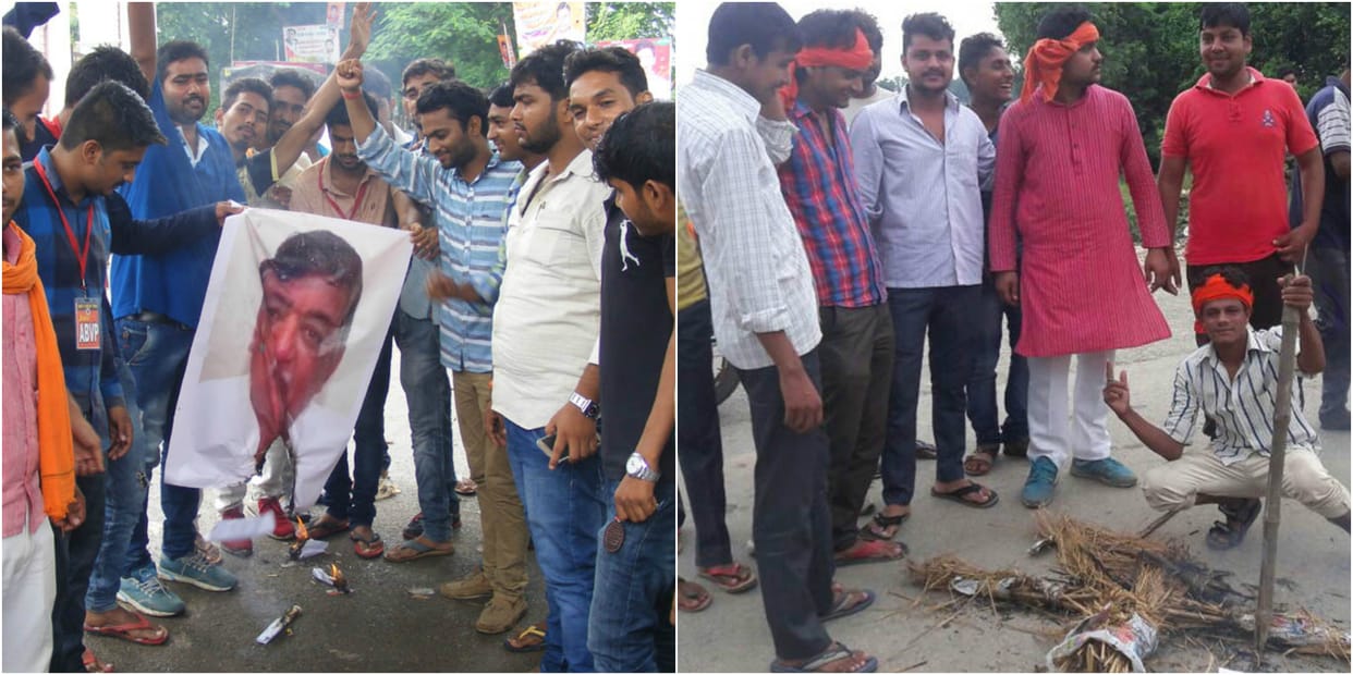 naresh agarwal protest at many places in purvanchal