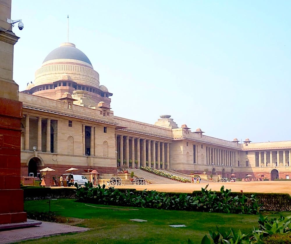 Rashtrapati Bhavan stands on a 330-acre estate and the building itself covers an area of five acres.