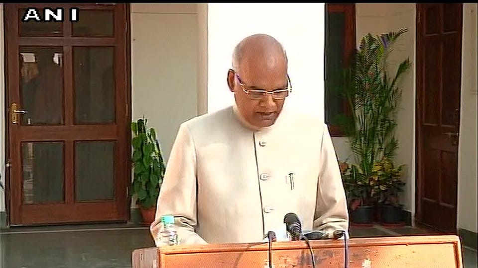 first speech of President elect Ram Nath Kovind