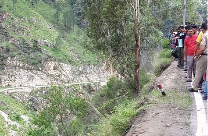 Private Bus falls into Gorge at Rampur.